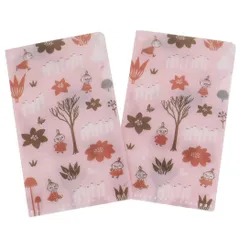 【メール便】ムーミン ミニファイル クリアファイル フォレストパターン 北欧 カミオジャパン カードサイズ トレカ入れ キャラクター グッズ 