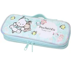ポチャッコ 筆箱 ラウンドファスナーペンケース チェックルック サンリオ カミオジャパン 新学期準備文具 かわいい キャラクター グッズ 