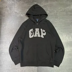 Old Gap Arch Logo Zip Up Hoodie Men's L Black Good Condition 美品 オールドギャップ ジップパーカー アーチロゴ メンズ L ブラック
