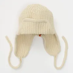 【新品・未使用】 フライトニットキャップ メンズ UNIVERSAL OVERALL ブランド ニット帽 耳あて おしゃれ 耳あて付き かわいい ボンバーキャップ フライトキャップ キャップ 寒 帽子 IVORY アイボリー ホワイト 白 DW1845-CPZ