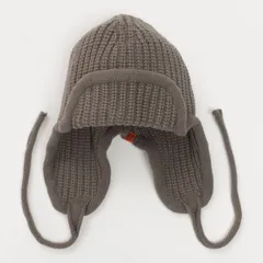 【新品・未使用】 フライトニットキャップ メンズ ユニバーサルオーバーオール ブランド ニット帽 耳あて おしゃれ 耳あて付き かわいい ボンバーキャップ パイロットキャップ アビエーター 防寒 イヤーフラップ 帽子 GRAY グレー 灰 DW1845-CP