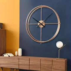 インテリア雑貨 オーナメント 壁掛け時計 ウォールクロック アナログ ラウンド 鉄製 サイレント 静音 大型 北欧 おしゃれ お洒落 モダン 可愛い かわいい シンプル エレガント プレゼント 玄関 