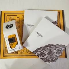 近沢レース福砂屋コラボタオルハンカチ2枚(ブラウン＆イエロー) と福砂屋シュパットセット