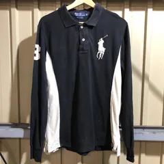 XXL ポロ ラルフローレン ライオン紋章 刺繍 長袖 ポロ シャツ ブラック XXL ポロ ラルフローレン ライオン紋章 刺繍 長袖 ポロ シャツ ブラック