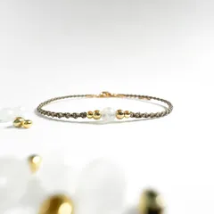 静電気防止ブレスレット * 彩華の雫 / ムーンストーン*