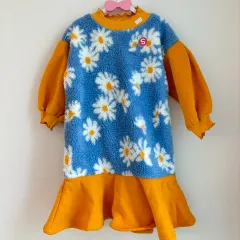 新品 レディース 女の子 起毛 フリース ONE PIECE S M 110 120