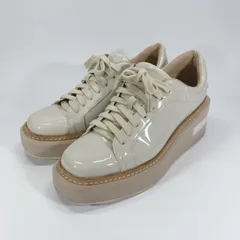 Lucida ルシーダ 厚底 スニーカー ベージュ ウェッジソール レースアップ 37 23.5
