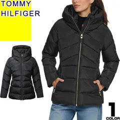 トミーヒルフィガー TOMMY HILFIGER ダウン ダウンジャケット レディース 中綿 アウター フード付き 軽量 防寒 通勤 通学 アウトドア 大きいサイズ ブランド 黒 ブラック HOODED PUFFER COAT TW3MP349