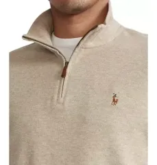 ポロ コットン ハーフジップアップ ニット アイボリー M 出品