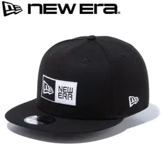 新品 ニューエラ NEWERA 正規品 キャップ CAP 帽子 9FIFTY ボックスロゴ BOXロゴ 刺繍 ユニセックス メンズ レディース スナップバック フラットバイザー 黒 ブラック 14524966 M/L