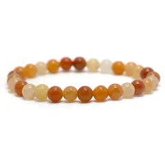 オレンジアベンチュリン【丸玉】6mm 数珠 天然石 ブレスレット パワーストーン ブレス お守り 選べるサイズ