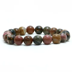 ロードナイト(ブラック模様)【丸玉】10mm 数珠 天然石 ブレスレット パワーストーン ブレス お守り 選べるサイズ