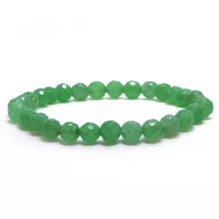 アベンチュリン【カット】6mm 数珠 天然石 ブレスレット パワーストーン ブレス お守り 選べるサイズ