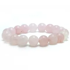 ローズクォーツ【丸玉】10mm 数珠 天然石 ブレスレット パワーストーン ブレス お守り 選べるサイズ