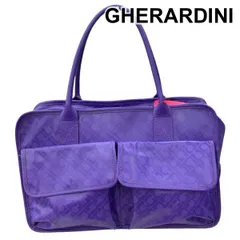 ゲラルディーニ GHERARDINI バッグ ボストン 肩掛け ショルダーバッグ ファスナー パープル PVC H5Y074