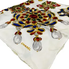 CHANEL　シャネル　ジュエリーモチーフ　スカーフ　シルク