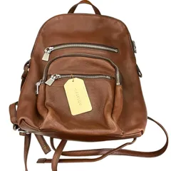 186000 aniary アニアリ 美品 タグ付き レザー リュック Knapsack 定価\32000 07-05000   ブラウン 牛革