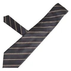 Burberry LONDON(バーバリーロンドン) ネクタイ メンズ - ダークグレー×ベージュ×マルチ レジメンタル/チェック柄