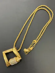 YSL イヴサンローラン アンティーク ラインストーン　ネックレス