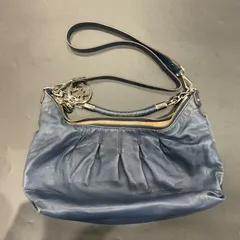 マイケルコース レザー 2wayバッグ　青　チャームあり B25101001