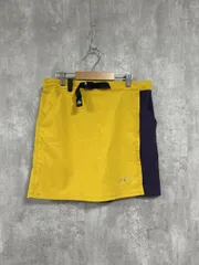 mont-bell モンベル 配色 サーマラップ リバーシブル キュロット Aライン 台形 スカート sizeM/黄×紫 ■■ レディース