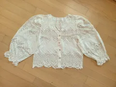 レースカーディガン ワンピースカーディガン ノースリーブアウター レイヤードカーディガン