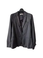 44) グレー袖シャーリングジャケット