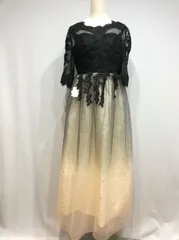 ★4XL ブラック パーティードレス ロングドレス 演奏会 袖あり ドレス 五分袖 ラウンドネック バイカラー 透け感 成人式 同窓会 大人 ピアノ 発表会 Aライン 結婚式 ステージドレス 二次会 母親 ウエディング ハワイ ワンピース 上品 dw261ze