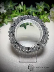 💎天然石✨️ ブラックルチルクォーツ   3連   ブレスレット  （高透明度）  レディース＆メンズ   E695