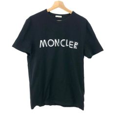 美品〕モンクレール グース バックワッペン M ブラック Tシャツ 5S401 