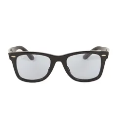 【美品】Ray Ban レイバン ウェイファーラー サングラス (WAYFARER RB2140-F 901/64) | ブラックフレーム クリアレンズ | 52□22-150 | イタリア製 ブランド 眼鏡【メンズ】【中古】