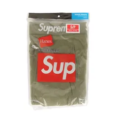 【新品】Supreme シュプリーム オリーブ サイズ:S | 22SS Hanes ボクサーブリーフ / ボクサーパンツ | 2枚パック (Boxer Brief) | コラボ ファッション アイテム 小物【メンズ】