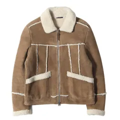 【美品】TOM FORD トムフォード ジャケット ブラウン サイズ:52 | ボアムートン レザー ジャケット (BH438 TFL595) | イタリア製 | アウター ブルゾン 上着【メンズ】【中古】のサムネイル