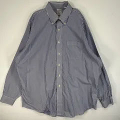 古着 ブルックスブラザーズ Brooks Brothers 長袖シャツ 胸ポケ TRADITIONAL FIT ボタンダウン XL  ブルー系 ストライプ メンズ