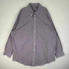 古着 ブルックスブラザーズ Brooks Brothers 長袖シャツ 胸ポケ ボタンダウン CLASSIC XL  パープル系 ストライプ メンズ