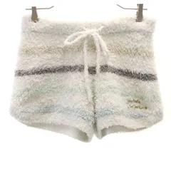 gelato pique ジェラートピケ ボーダー ふわもこ ルームウェアパンツ F ホワイト系 ショートパンツ ジェラピケ レディース 古着