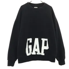 GAP ギャップ 長袖 トレーナー M ブラック スウェット メンズ 古着