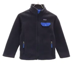 patagonia パタゴニア シンチラ スナップT フリースジャケット XS 5-6 ネイビー 65645FA13 アウトドア キッズ 古着