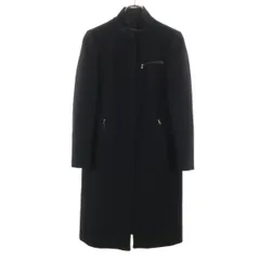 美品 PRADA プラダ イタリア製 ウールコート 38 ブラック レディース 古着