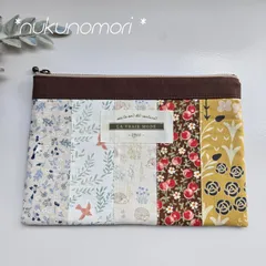 New　フラットポーチ　ブラウン系