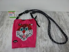 Ball＆Chain ボール＆チェーン ミニ ショルダー バッグ ポリエステル ピンク トラ タイガー 中古品