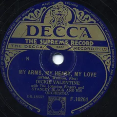 英78RPM/SP Dickie Valentine, Stanley Blac My Arms, My Heart, My Love / I Know Youre Mine F10261 DECCA /00500