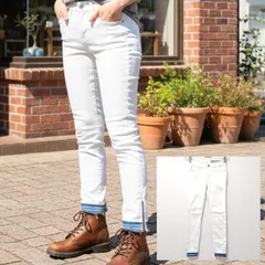 人気ブランド◎異素材ミックス◎【DIESEL】ディーゼル スキニー ストレッチ パンツ ジッパー ダメージ ローウエスト ボトムス カジュアル ホワイトデニム ウォッシュ ジーンズ ホワイト レディース サイズ W23(XS相当) /M37978ja