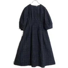 OPAQUE.CLIP オペークドットクリップ★カジュアル可愛い♪ サッカーチェックワンピース サイズM 濃紺系 z16309