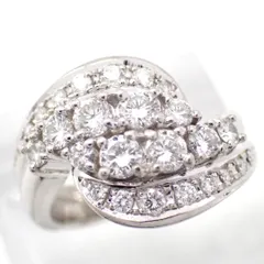 新品仕上げ タサキ 田崎真珠 TASAKI 0.98ct パヴェ ダイヤモンド ダイヤ リング 指輪 10号 Pt900 プラチナ デザインリング ジュエリー 4405