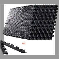 ジムマット 防音 衝撃吸収 トレーニング器具用 ６枚セット 大判 厚さ1.2cm 60cm×60cm キズ防止 高硬度 振動吸収 床保護 抗菌 サイドパーツ付