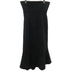 【中古】エンフォルド ENFOLD 美品 アシンメトリー スカート フレア ロング ウール 黒 ブラック 36 約S 300BS131-1490 エンフォルド ENFOLD 美品 アシンメトリー スカート フレア ロング