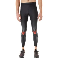 [アシックス] ランニングウエア ENERGY SAVINGロングタイツ 2011C283 メンズ [002(パフォーマンスブラック×ファイアリーレッド)] [S]