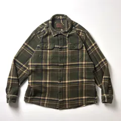 ORVIS オービス ネルシャツ ヘビーネル シャツ XL グリーン 緑 オンブレ シャドーチェック チェック柄 厚手 長袖 コットン ビッグシルエット アウトドア 90s USA古着 カジュアル