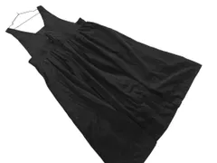 SM2 サマンサモスモス コーデュロイ レースアップ ロング ジャンパー スカート sizeF/黒 ◇■ レディース